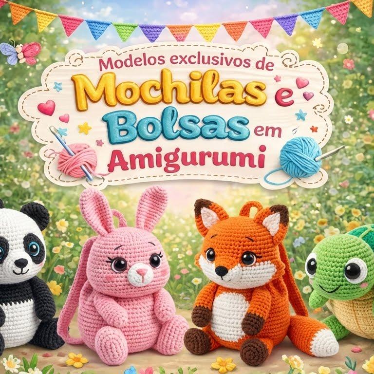 Modelos exclusivos de mochilas Amigurumi